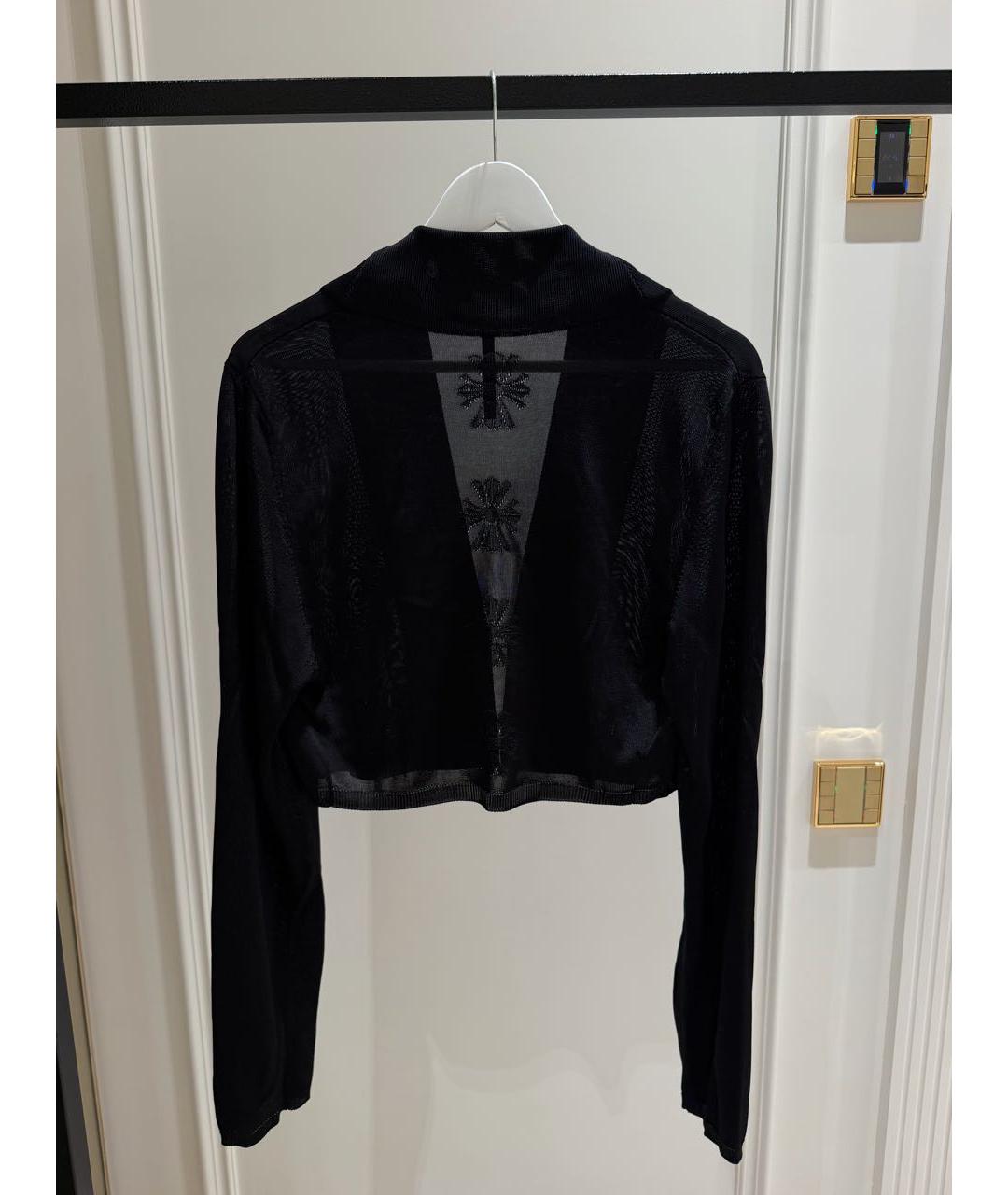 CHROME HEARTS Черный вискозный кардиган, фото 5