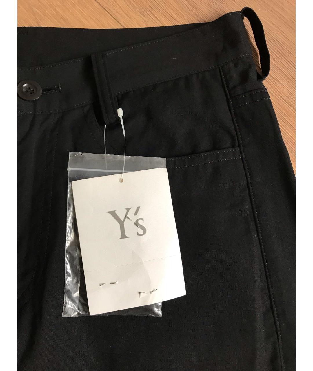YOHJI YAMAMOTO Черные хлопковые повседневные брюки, фото 2