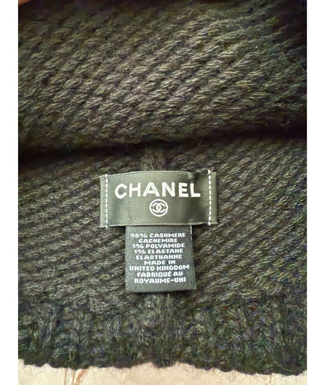 CHANEL Черная кашемировая шапка, фото 3
