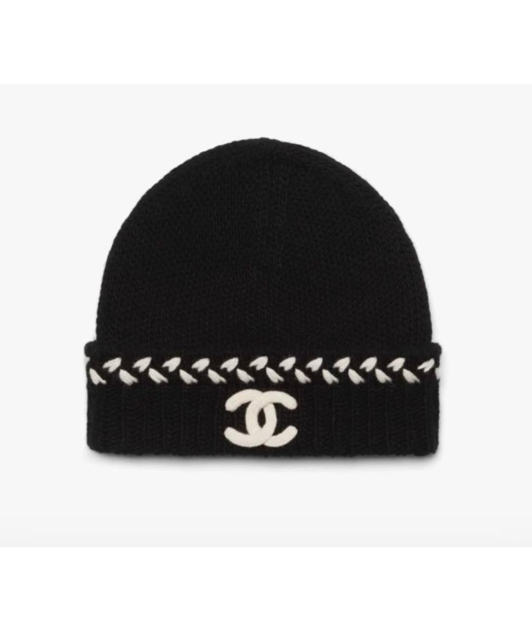 CHANEL Черная кашемировая шапка, фото 5