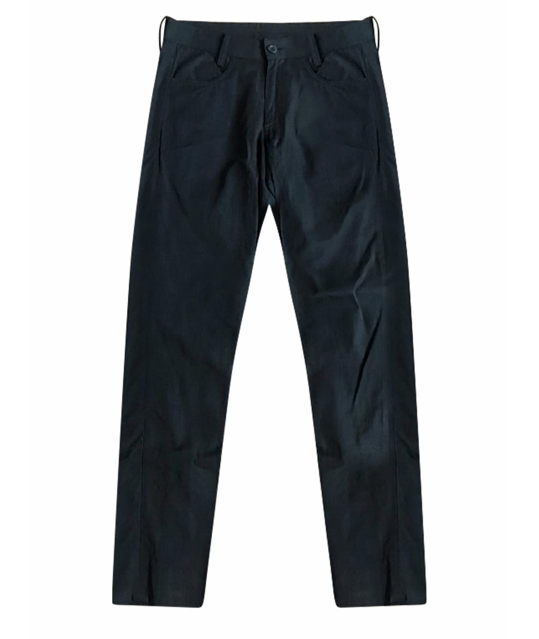 YOHJI YAMAMOTO Черные хлопковые прямые брюки, фото 1
