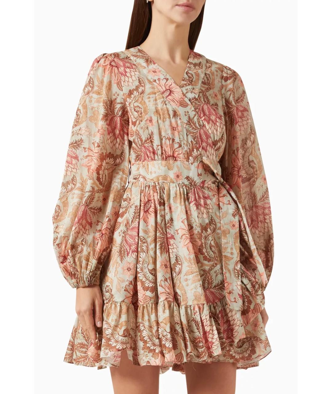 ZIMMERMANN Мульти хлопковое коктейльное платье, фото 3