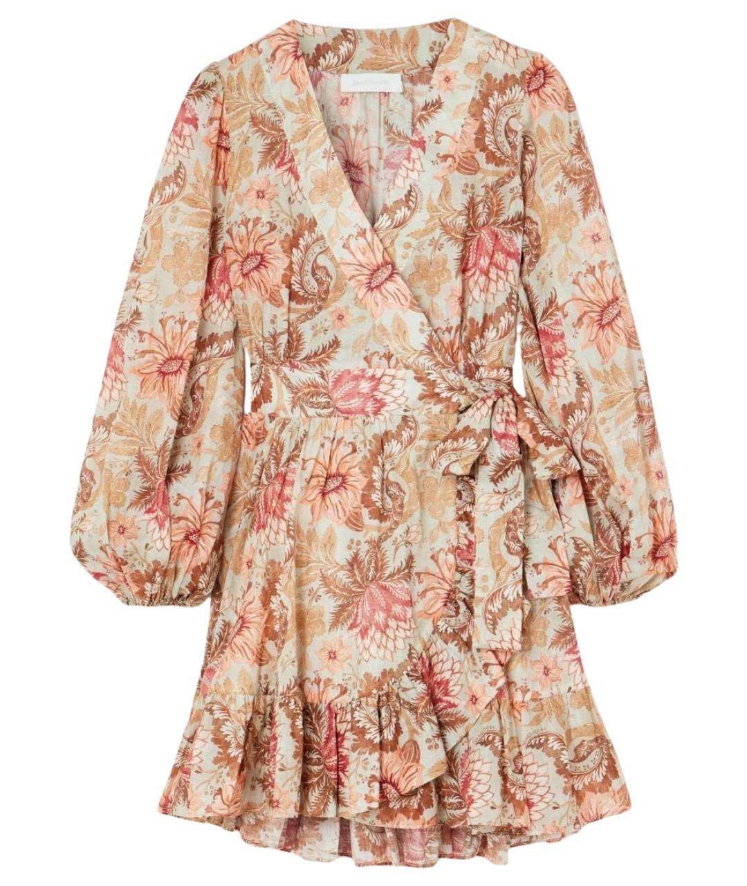 ZIMMERMANN Мульти хлопковое коктейльное платье, фото 1