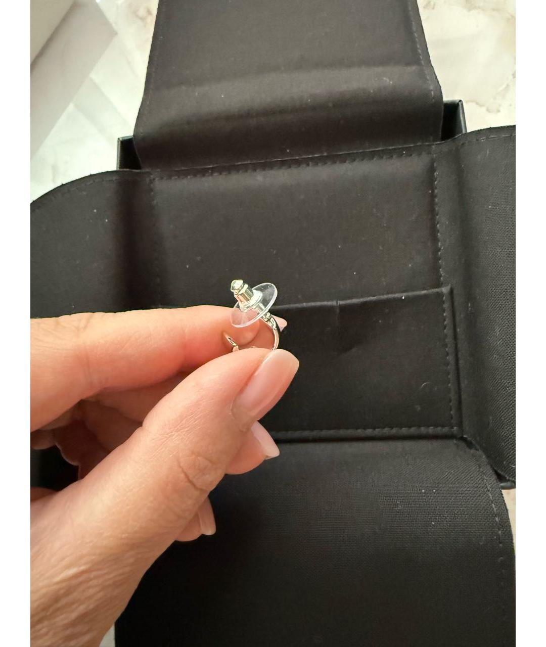 CHANEL Серебряные металлические серьги, фото 3