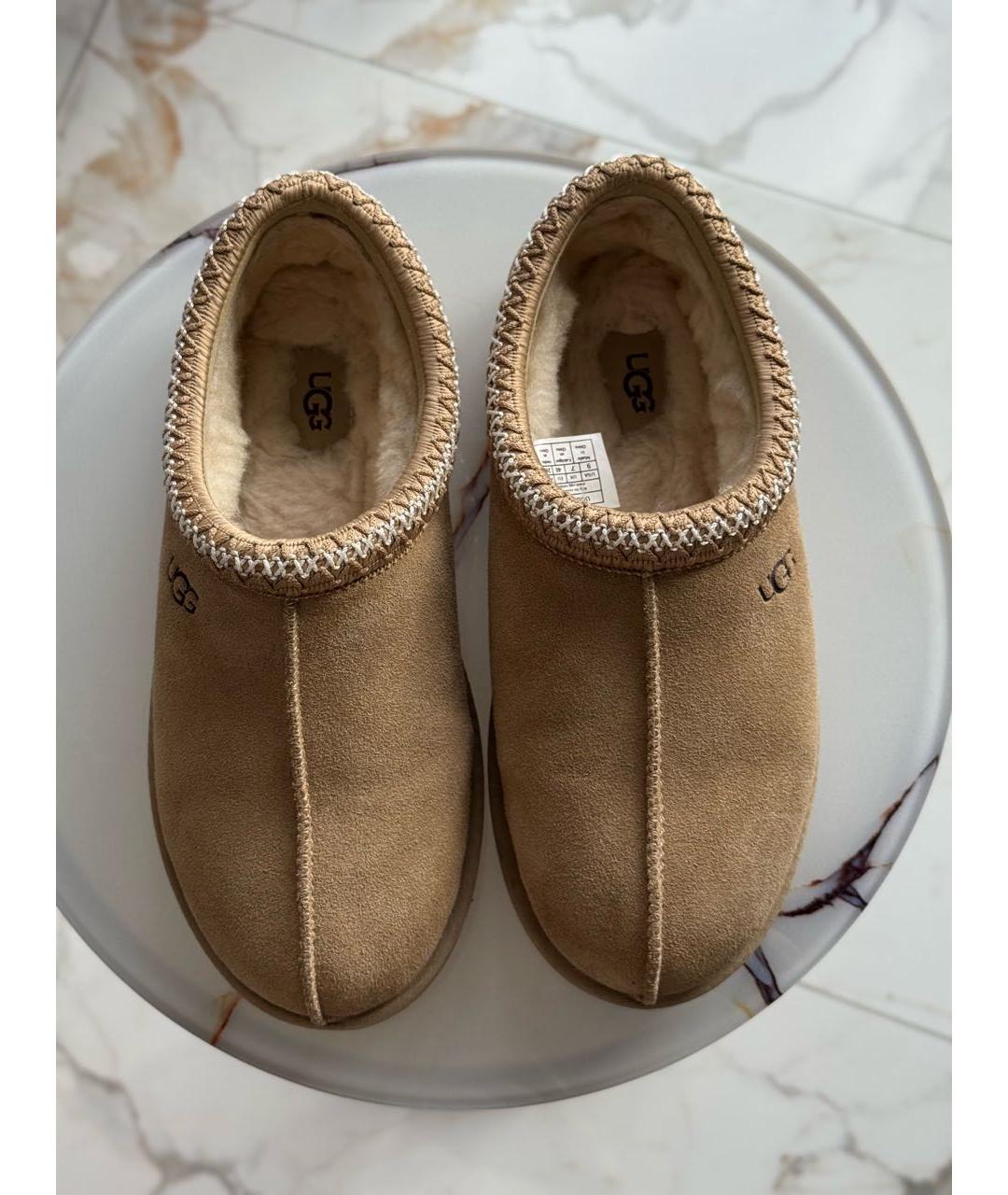 UGG Бежевые замшевые сапоги, фото 3