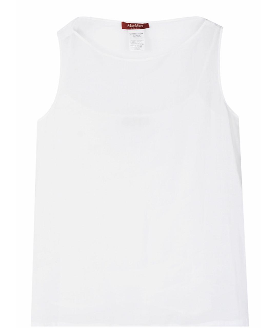 MAX MARA Белая хлопковая блузы, фото 1