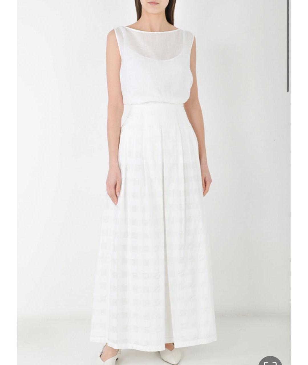 MAX MARA Белая хлопковая блузы, фото 2
