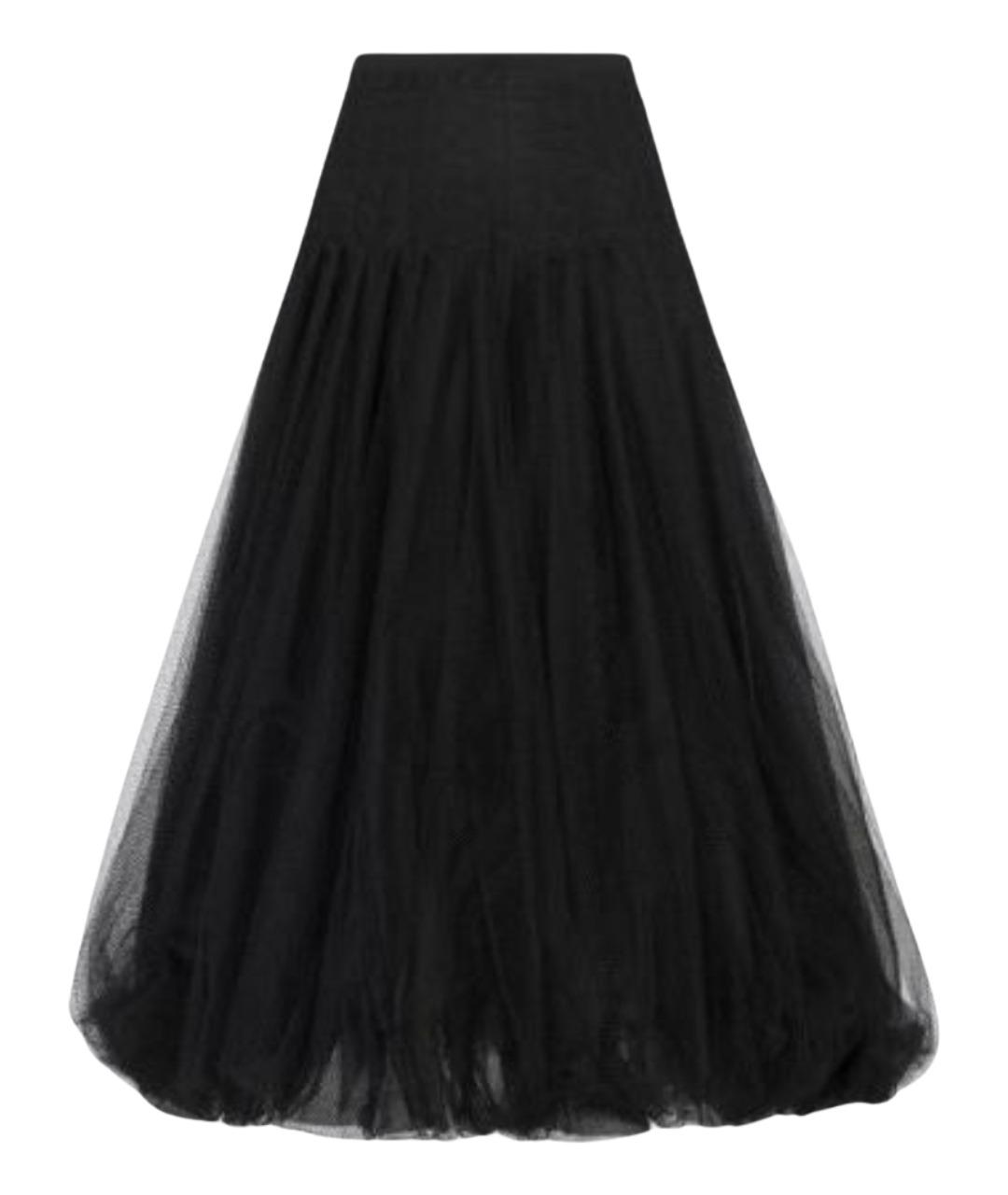 CHRISTIAN DIOR Черная кружевная юбка макси, фото 1