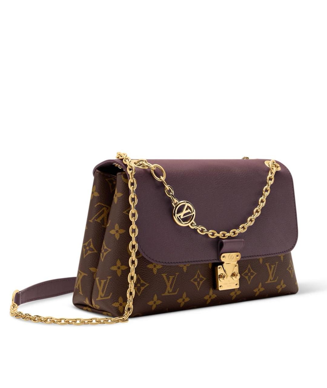 LOUIS VUITTON Коричневая кожаная сумка через плечо, фото 2