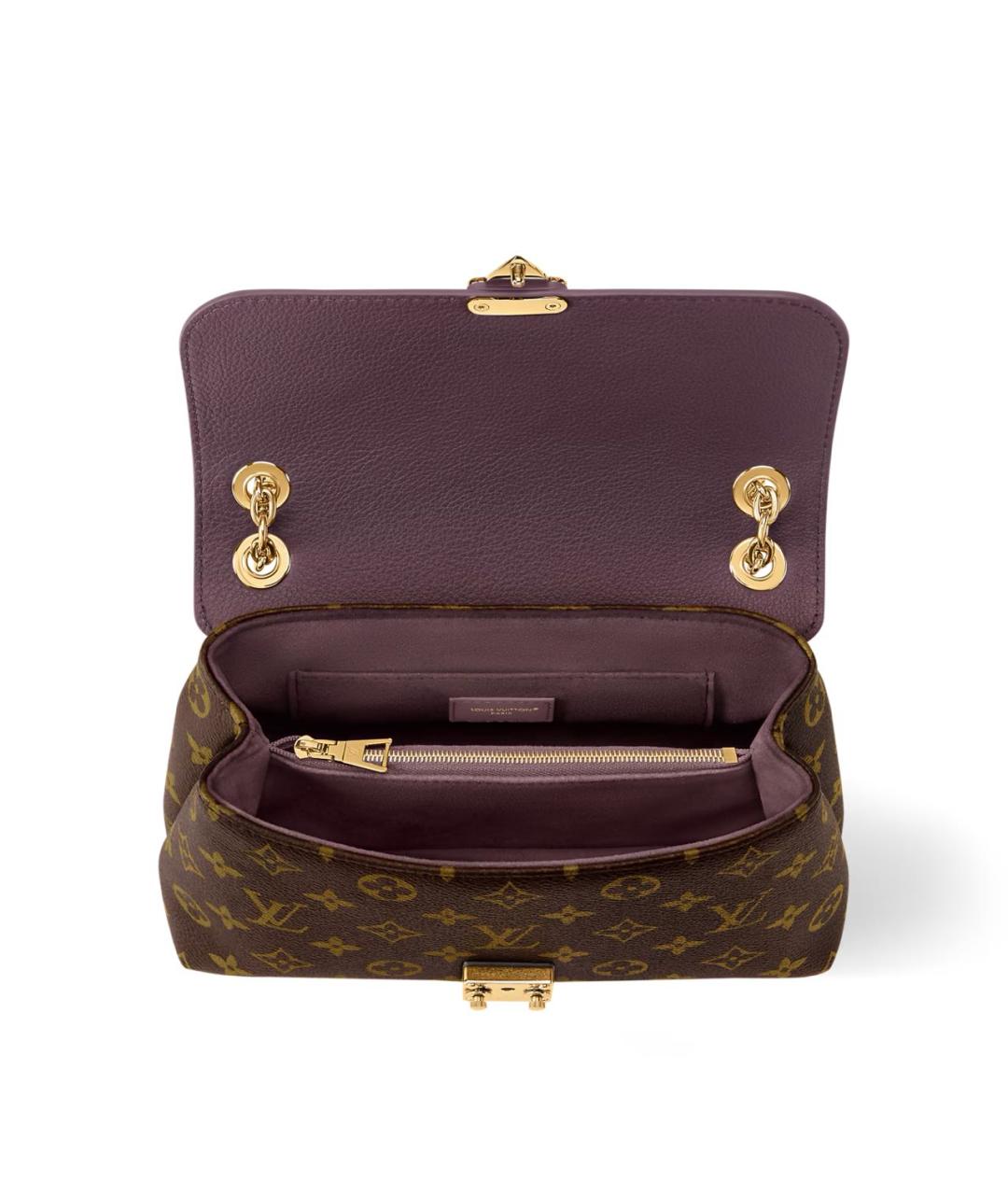LOUIS VUITTON Коричневая кожаная сумка через плечо, фото 3