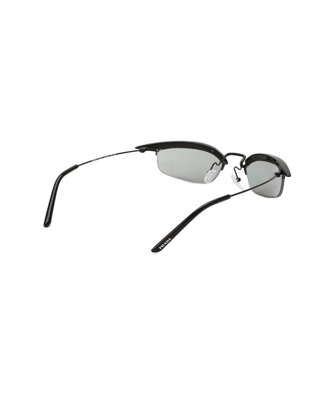 PRADA Черные пластиковые солнцезащитные очки, фото 4