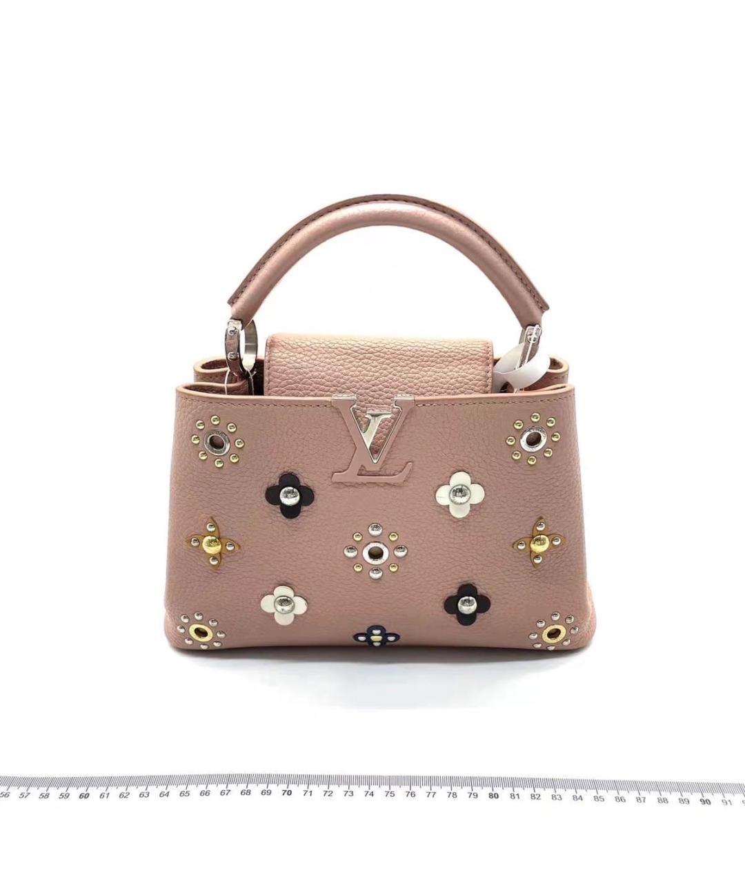 LOUIS VUITTON Розовая кожаная сумка с короткими ручками, фото 10