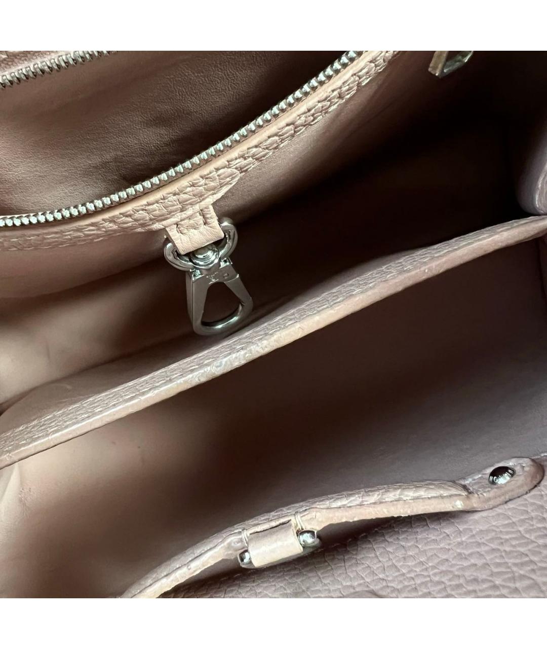 LOUIS VUITTON Розовая кожаная сумка с короткими ручками, фото 7