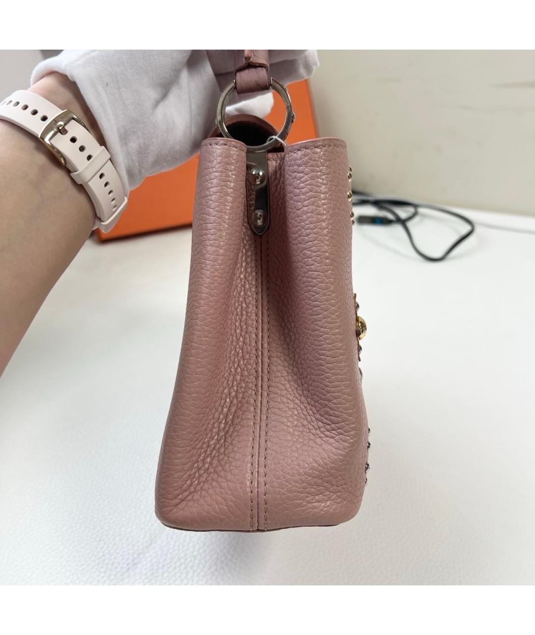 LOUIS VUITTON Розовая кожаная сумка с короткими ручками, фото 3