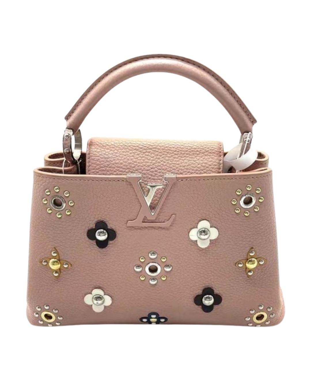LOUIS VUITTON Розовая кожаная сумка с короткими ручками, фото 1