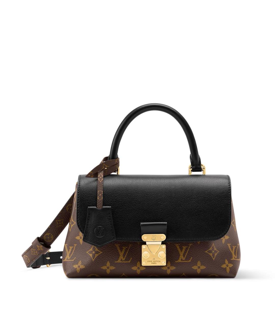 LOUIS VUITTON Коричневая кожаная сумка с короткими ручками, фото 6