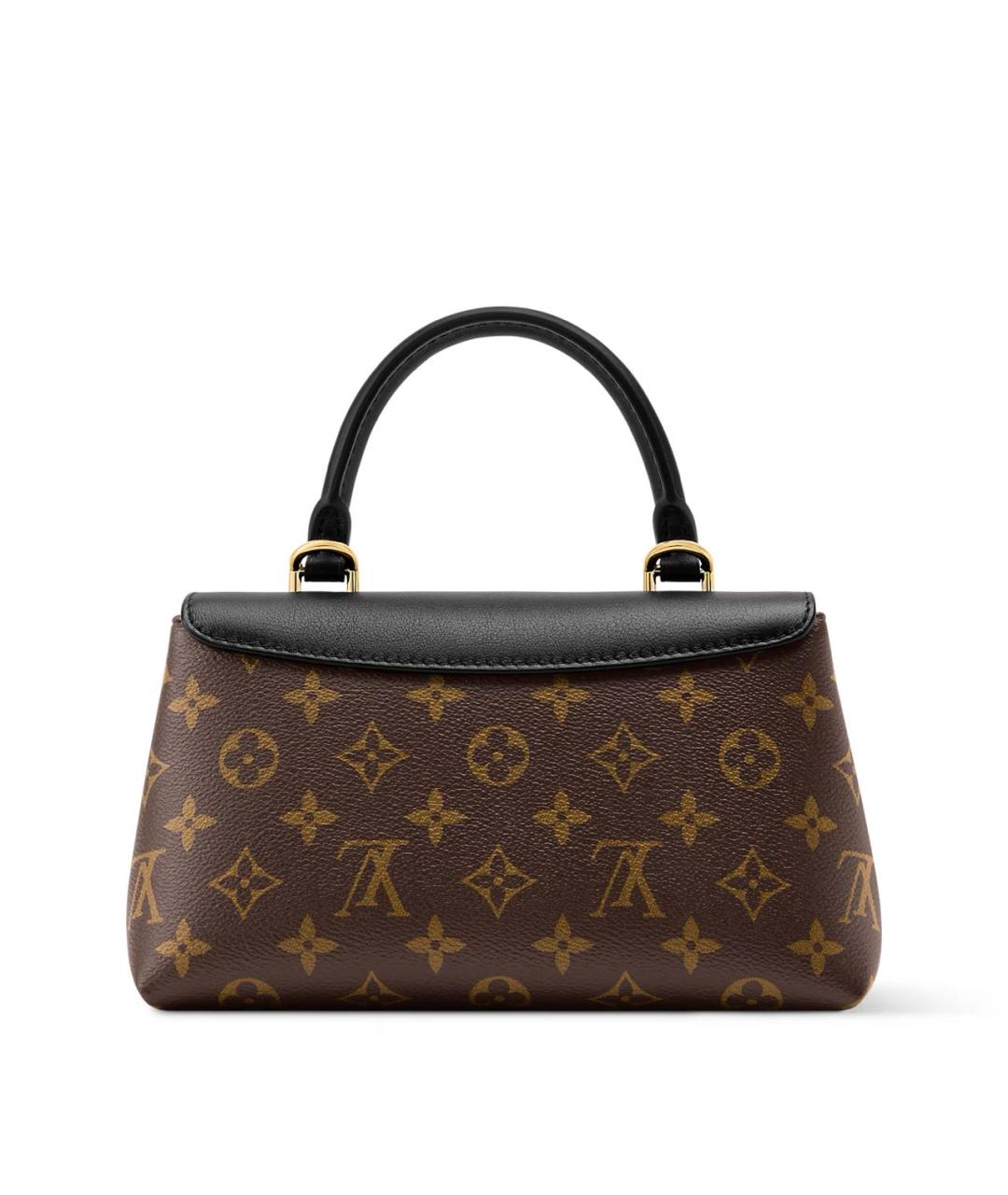 LOUIS VUITTON Коричневая кожаная сумка с короткими ручками, фото 4