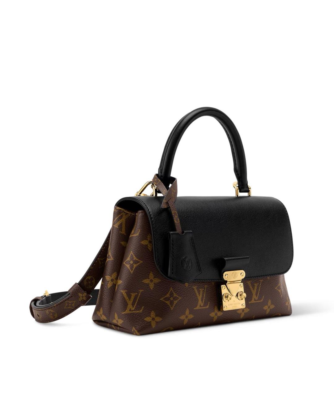 LOUIS VUITTON Коричневая кожаная сумка с короткими ручками, фото 2
