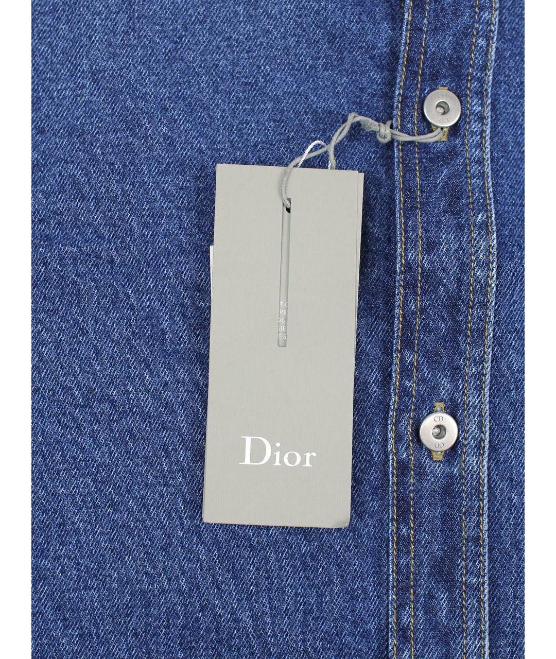 CHRISTIAN DIOR Синяя хлопковая кэжуал рубашка, фото 5