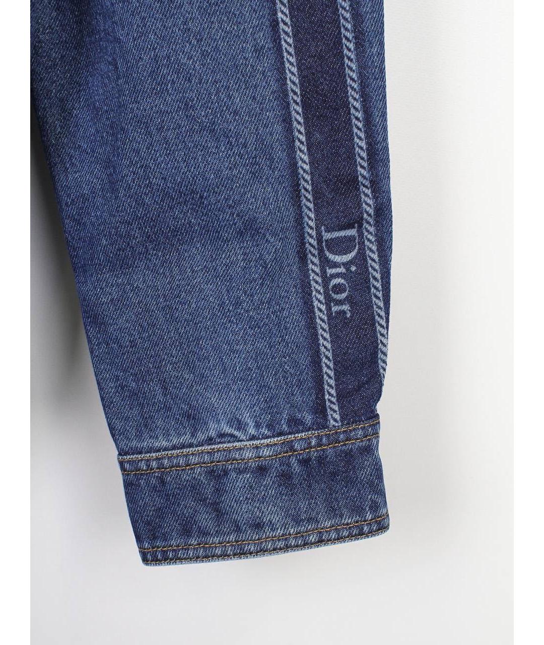 CHRISTIAN DIOR Синяя хлопковая кэжуал рубашка, фото 4