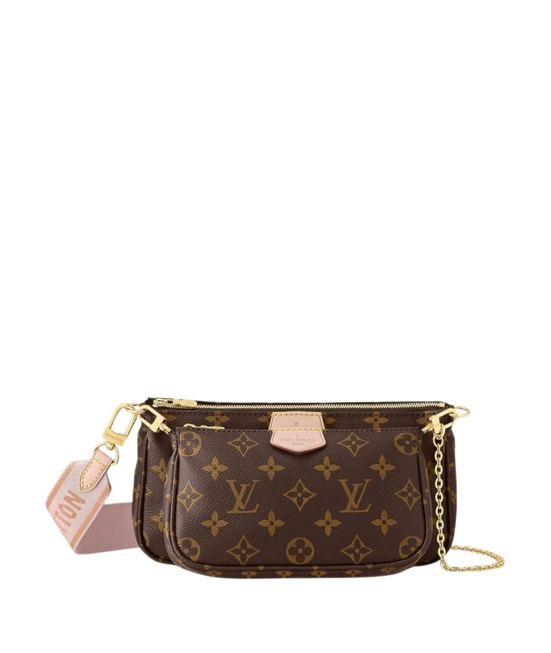 LOUIS VUITTON Коричневая кожаная сумка через плечо, фото 1