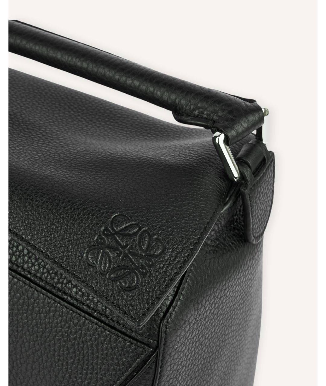 LOEWE Черная кожаная сумка через плечо, фото 4
