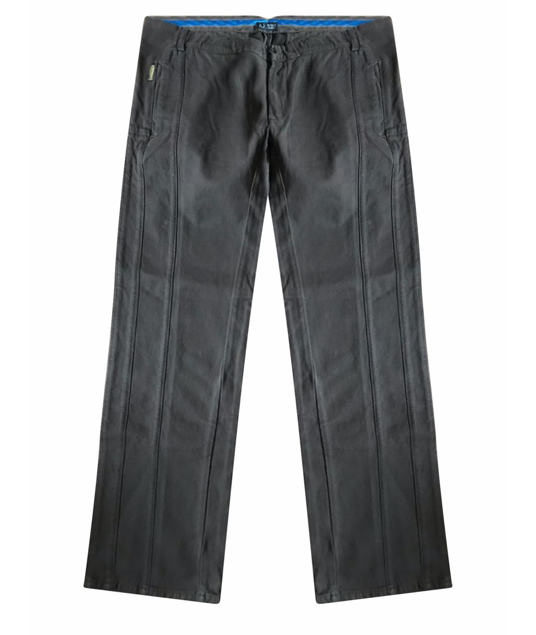 ARMANI JEANS Коричневые хлопковые брюки чинос, фото 1