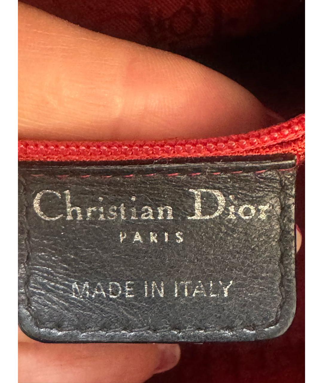 CHRISTIAN DIOR Черная кожаная сумка с короткими ручками, фото 3