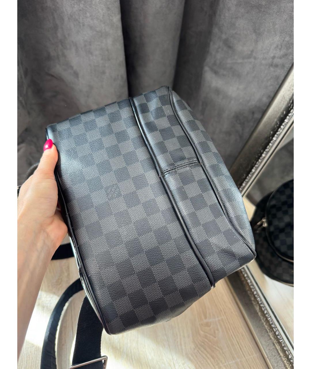 LOUIS VUITTON Серый рюкзак из канвы, фото 8