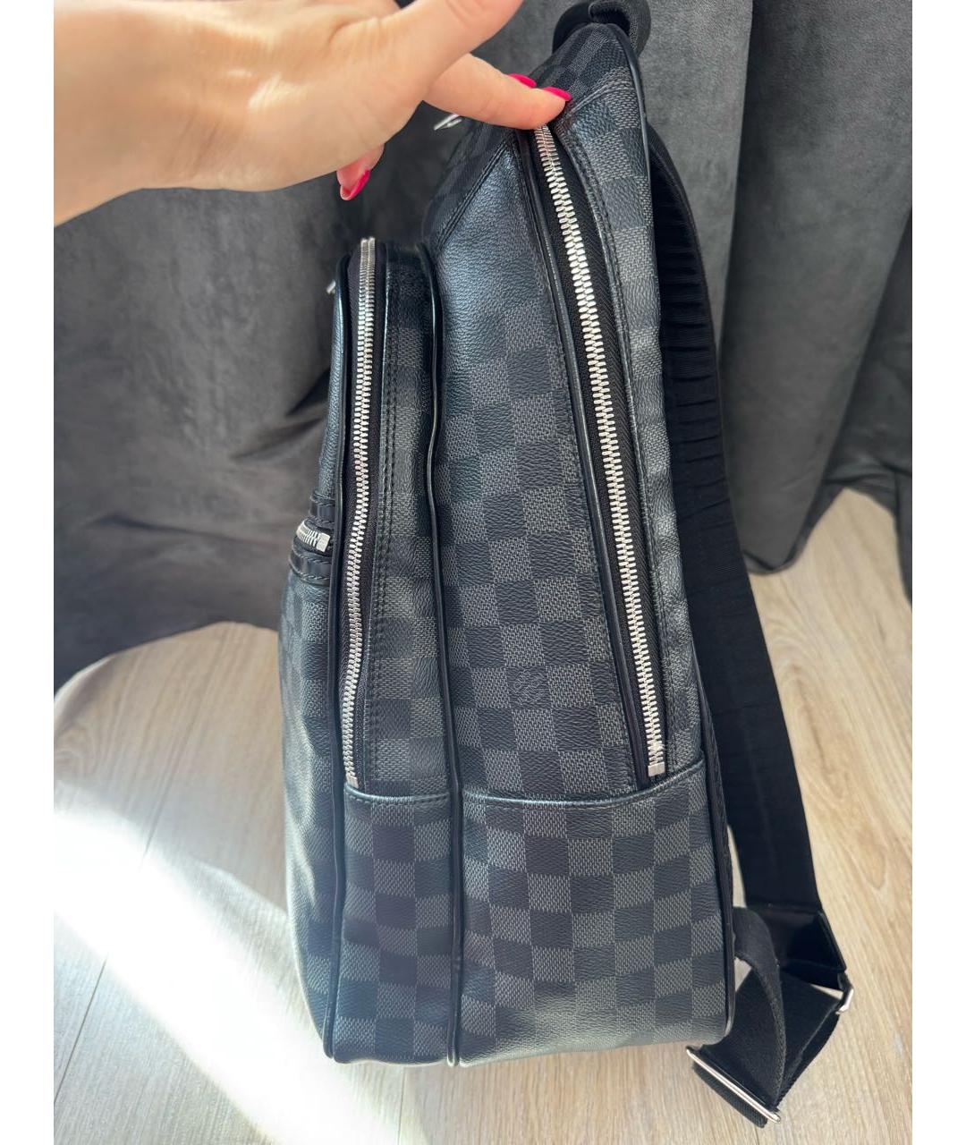 LOUIS VUITTON Серый рюкзак из канвы, фото 6