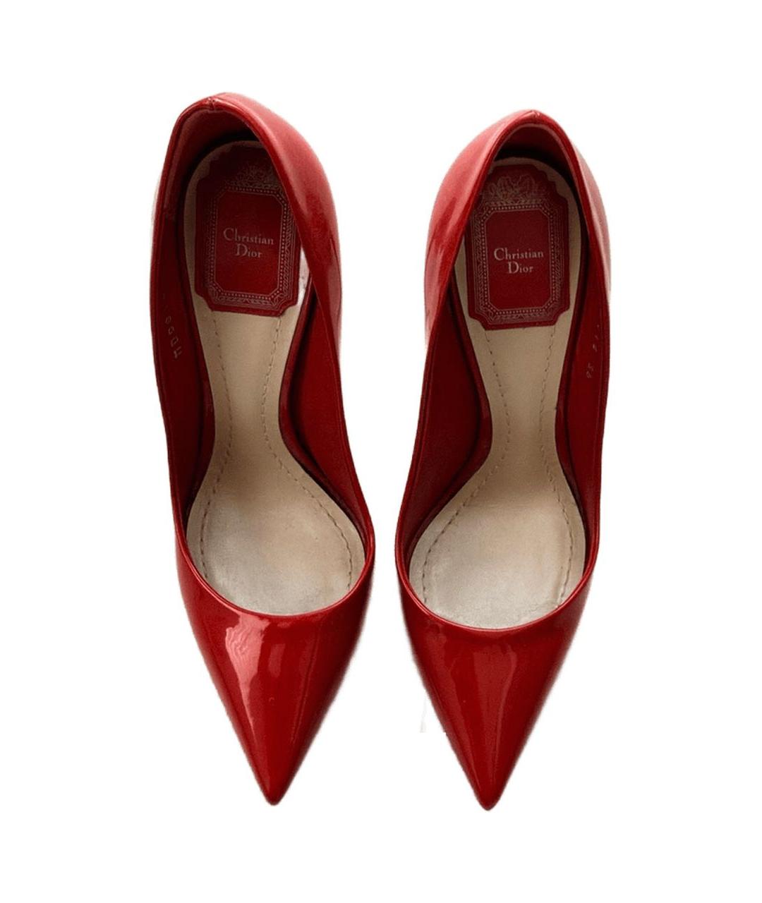 CHRISTIAN DIOR Красные туфли из лакированной кожи, фото 4