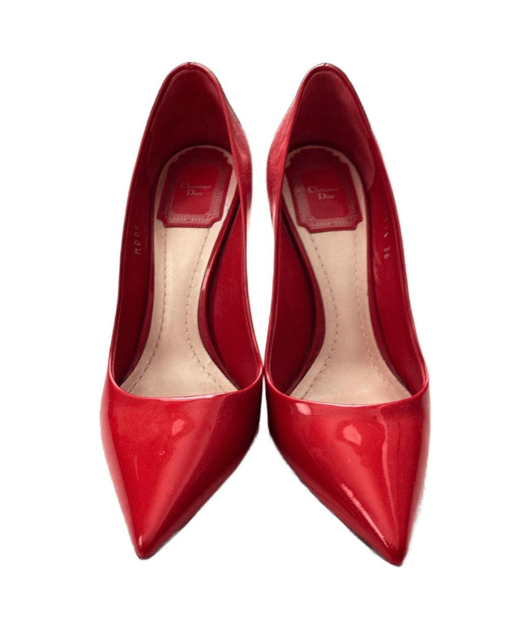 CHRISTIAN DIOR Красные туфли из лакированной кожи, фото 2