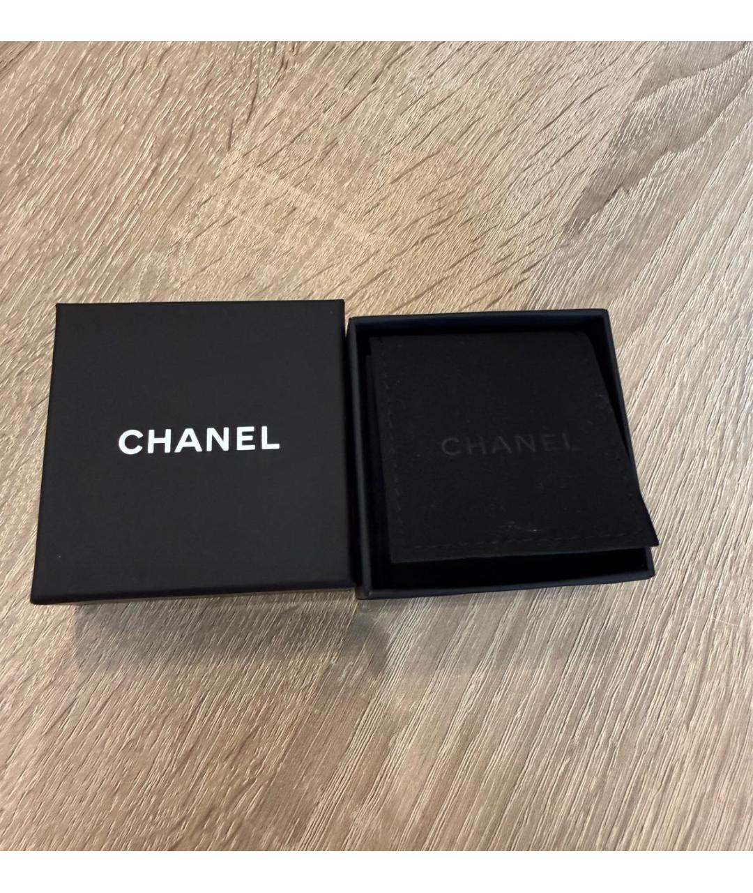 CHANEL Желтые металлические серьги, фото 2