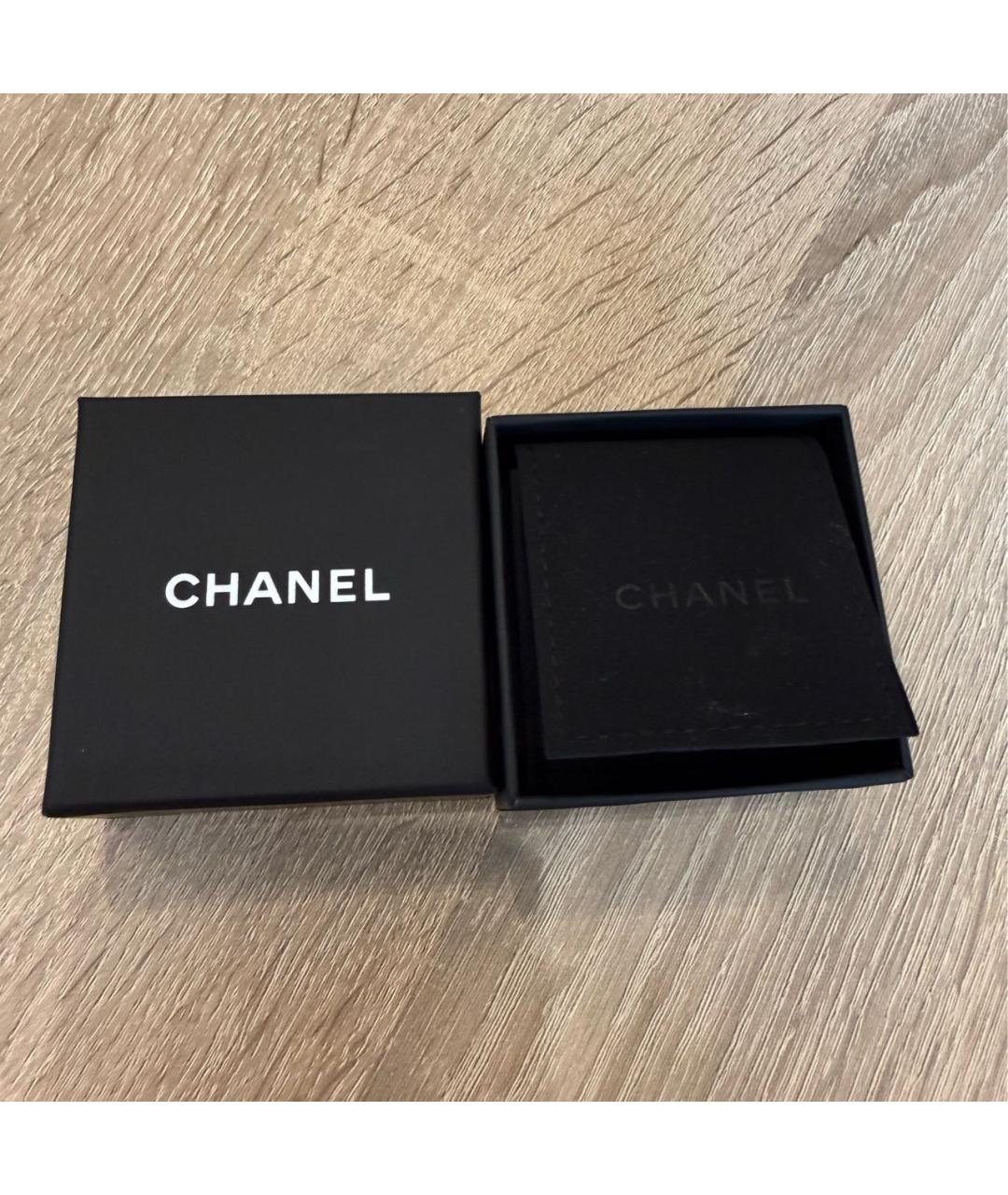 CHANEL Желтые металлические серьги, фото 3