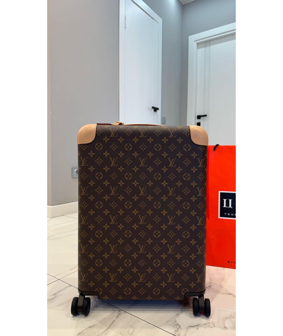 LOUIS VUITTON Коричневый чемодан из канвы, фото 9