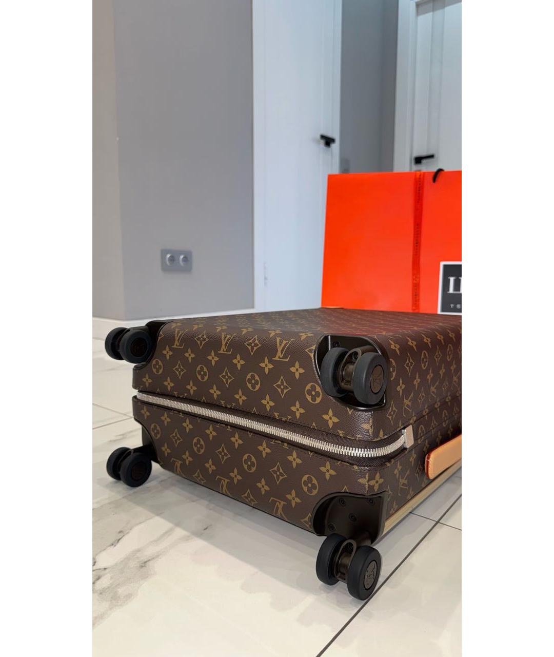 LOUIS VUITTON Коричневый чемодан из канвы, фото 3