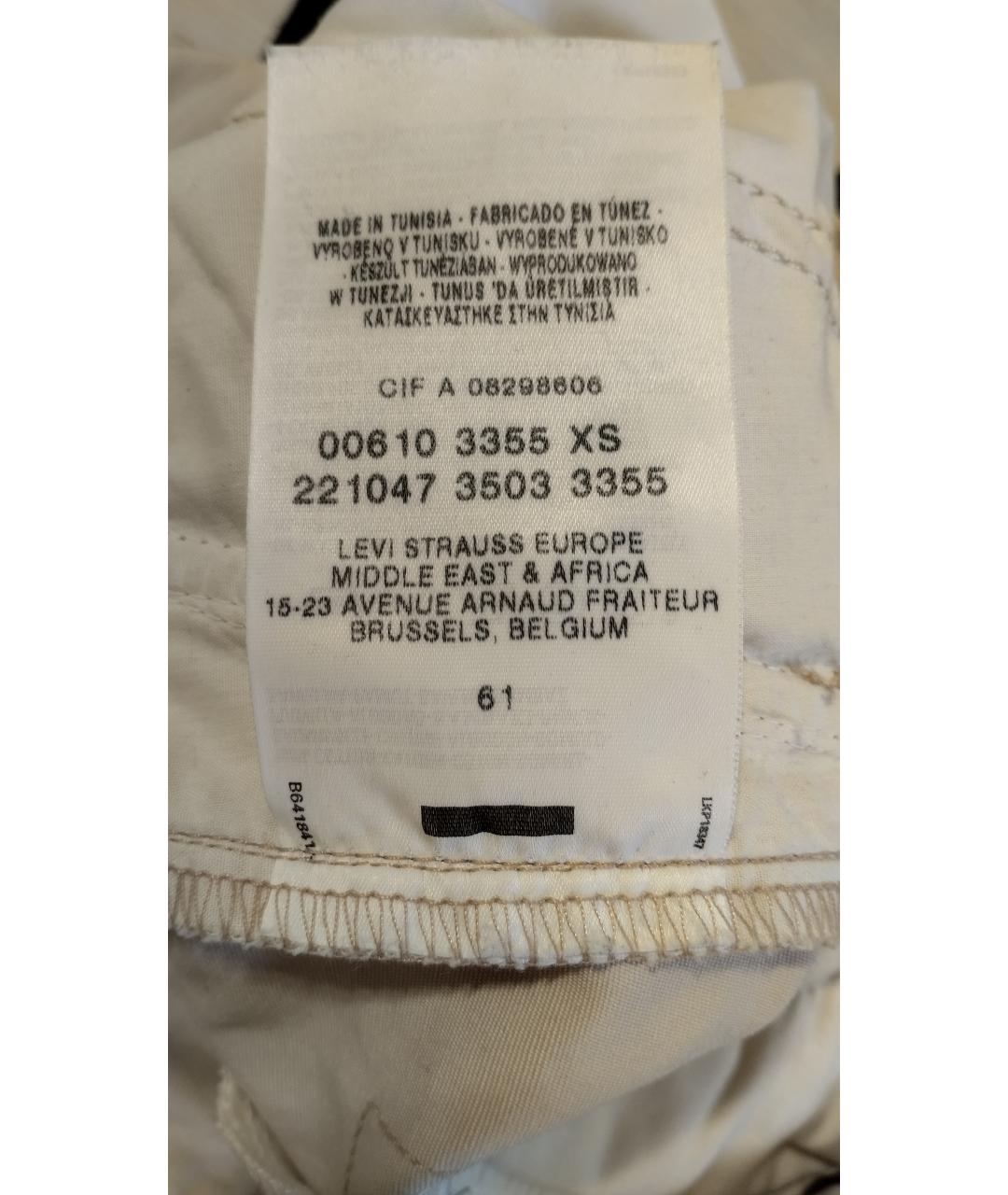 LEVI'S Бежевые хлопковые брюки широкие, фото 6