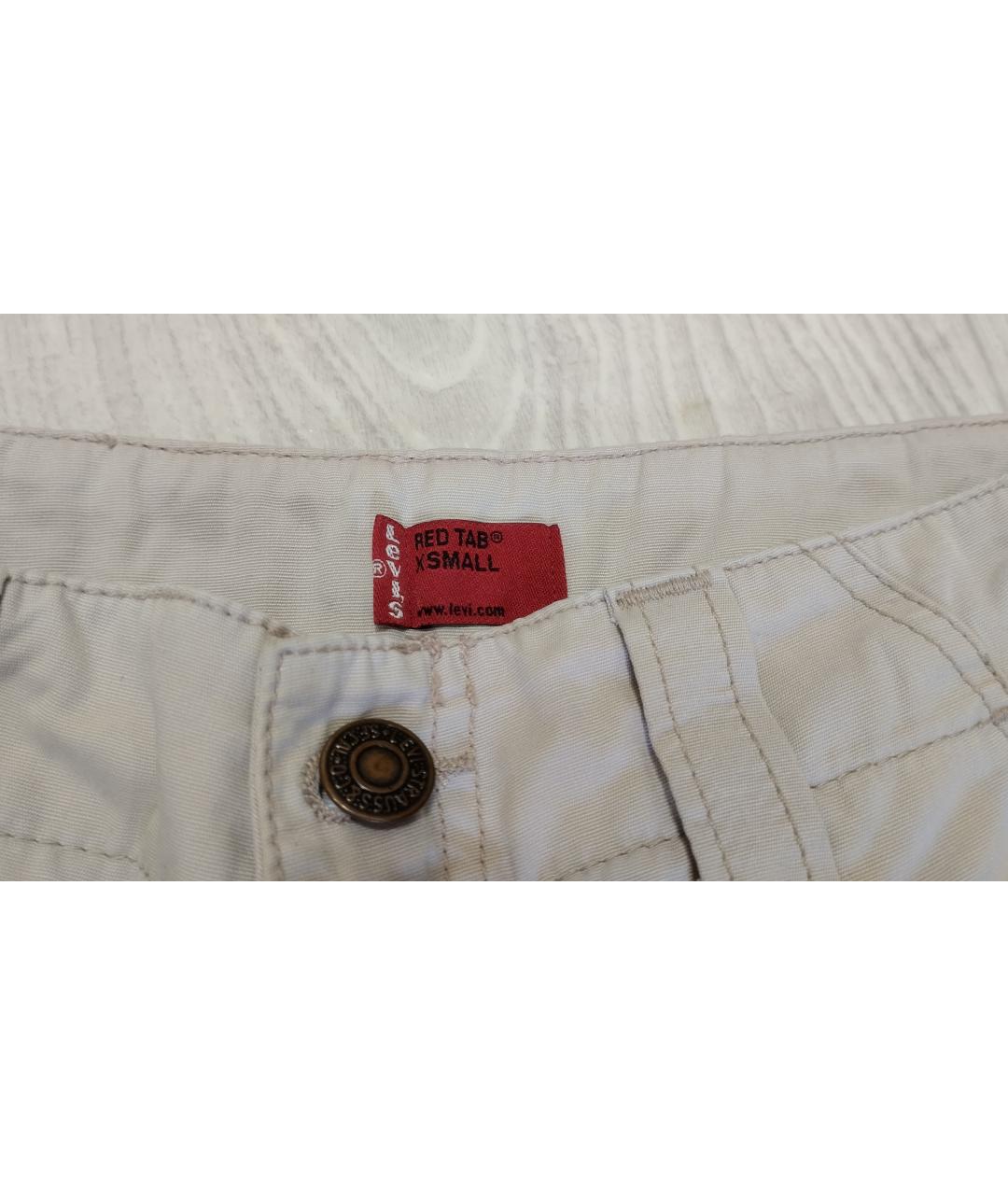 LEVI'S Бежевые хлопковые брюки широкие, фото 3