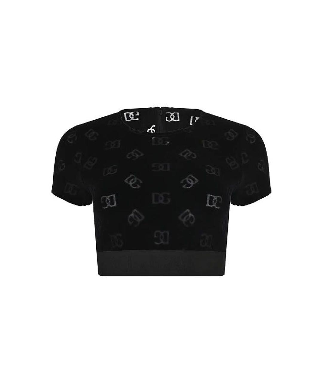 DOLCE&GABBANA Черная хлопковая футболка, фото 1