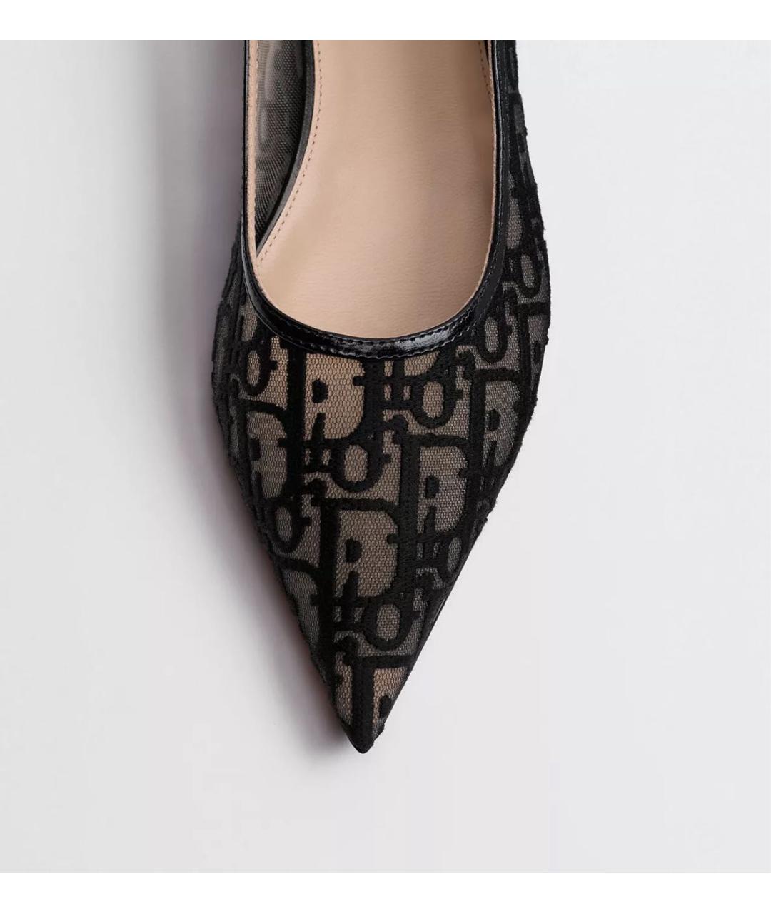 CHRISTIAN DIOR Черные текстильные балетки, фото 5