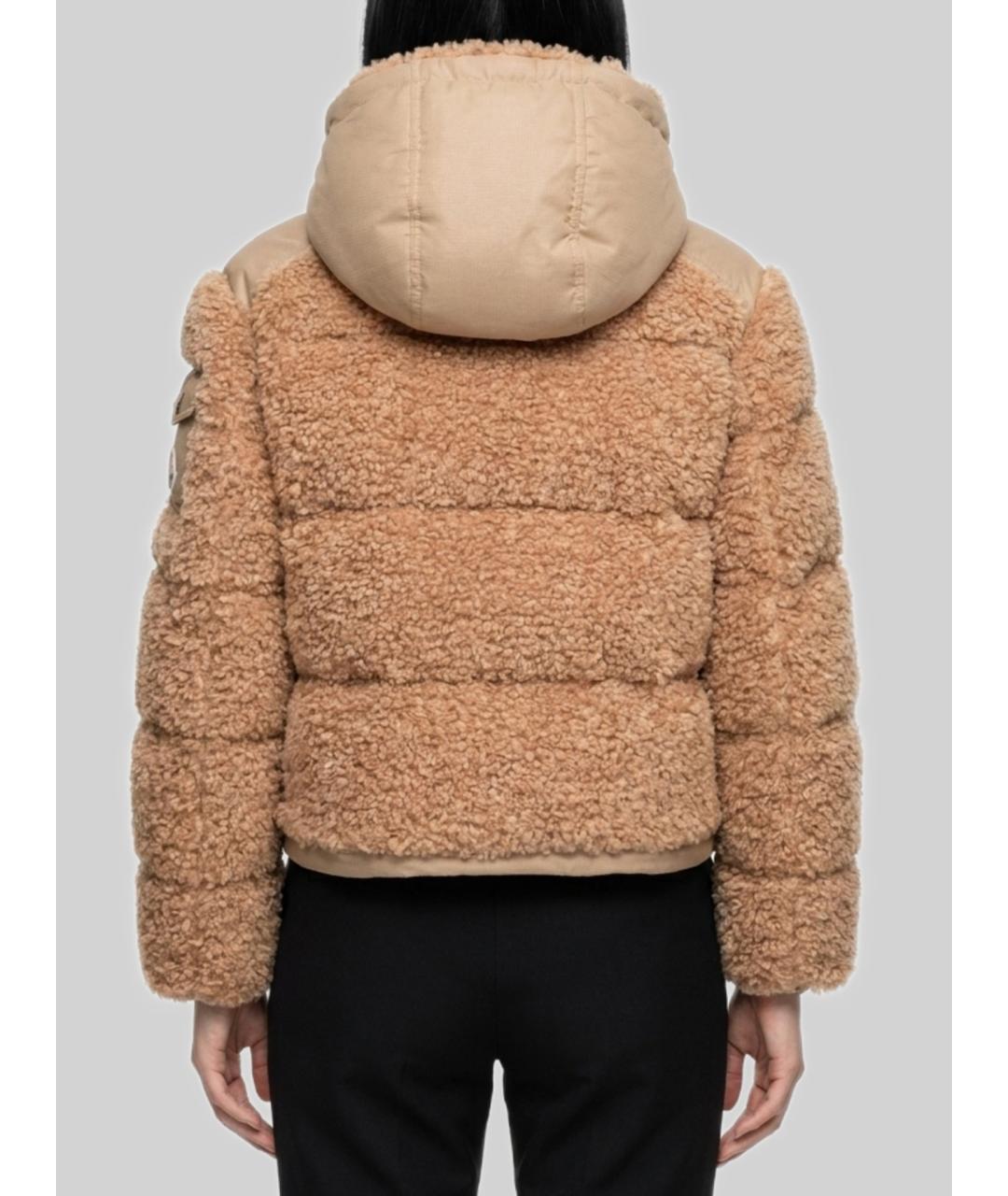 MONCLER Коричневая полиэстеровая куртка, фото 2