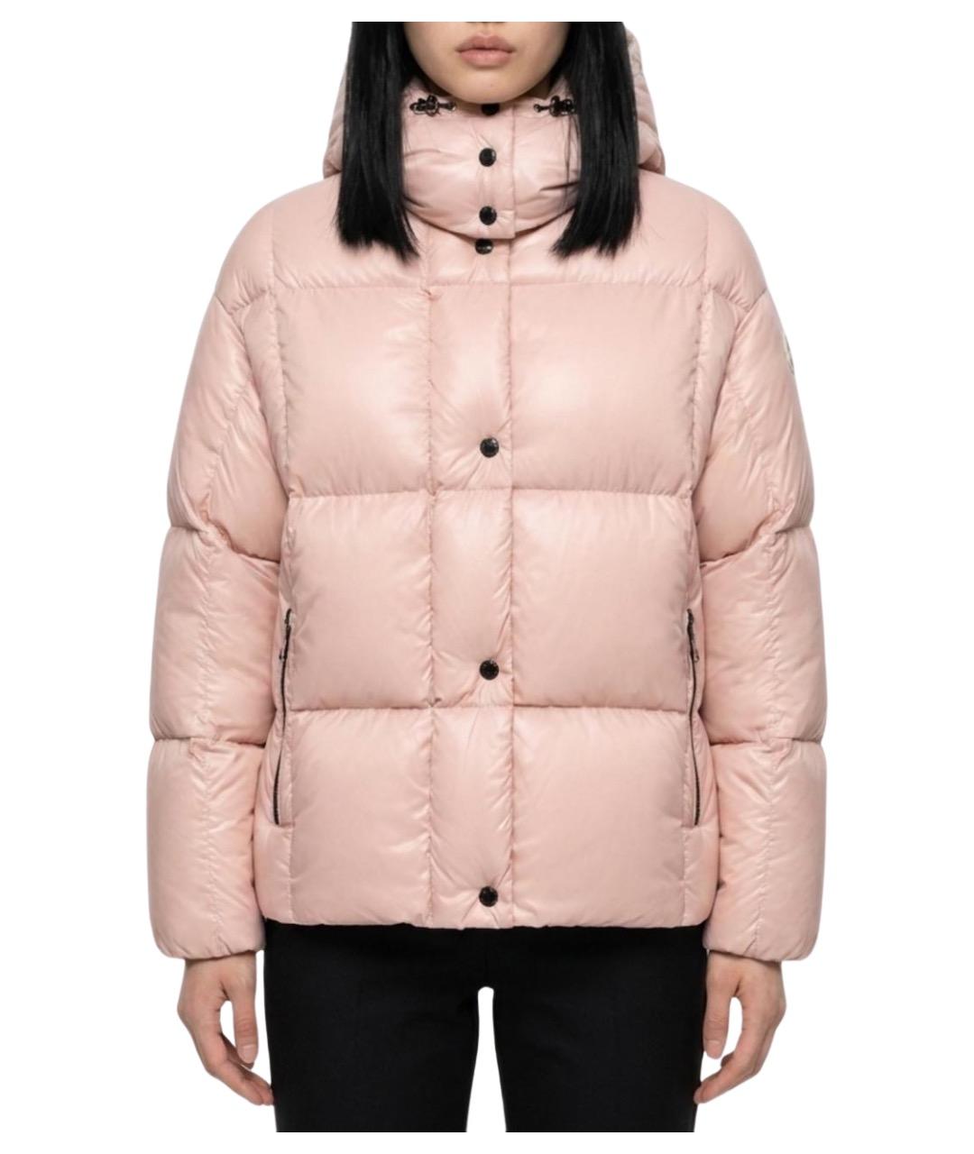 MONCLER Розовая полиамидовая куртка, фото 1