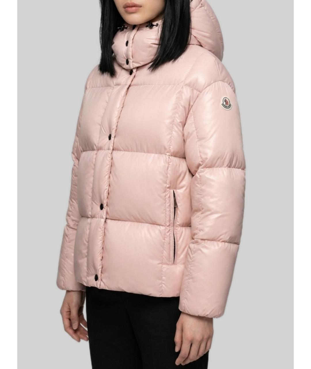 MONCLER Розовая полиамидовая куртка, фото 3