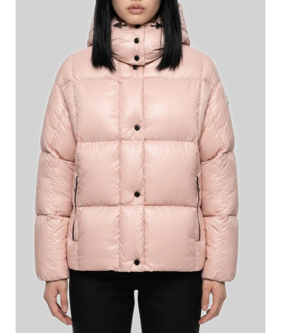MONCLER Розовая полиамидовая куртка, фото 4
