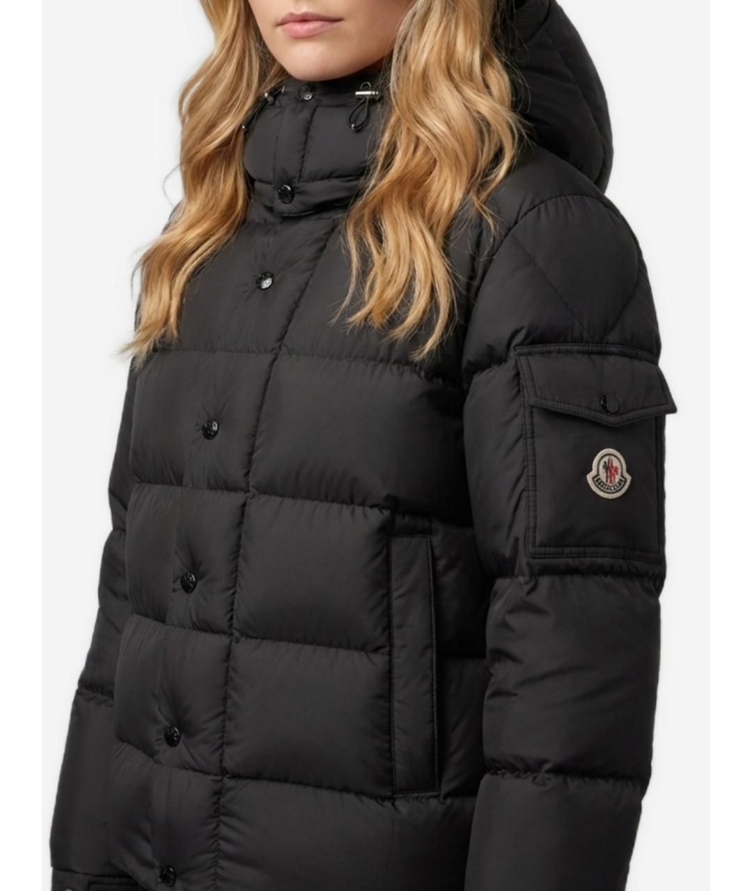 MONCLER Черная полиамидовая куртка, фото 3