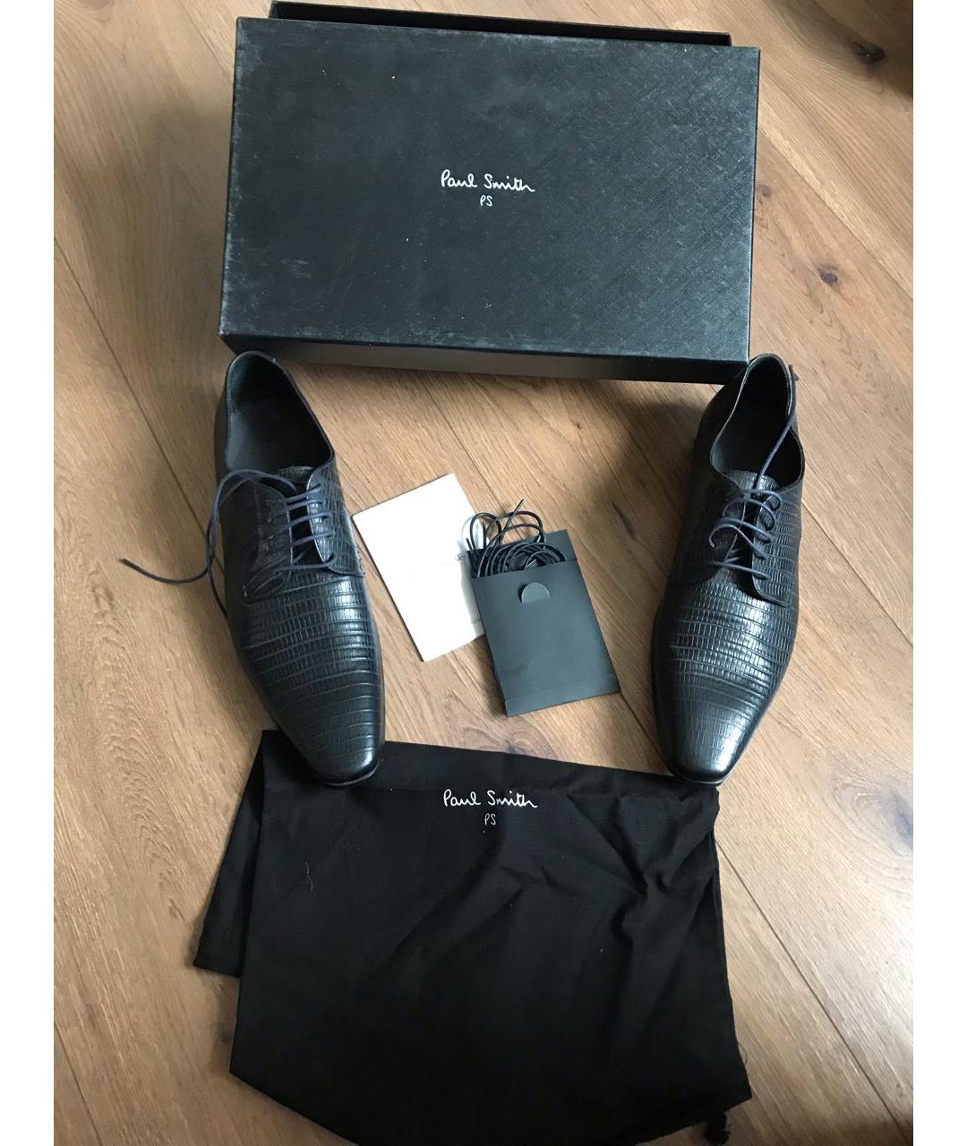 PAUL SMITH Черные кожаные туфли, фото 6