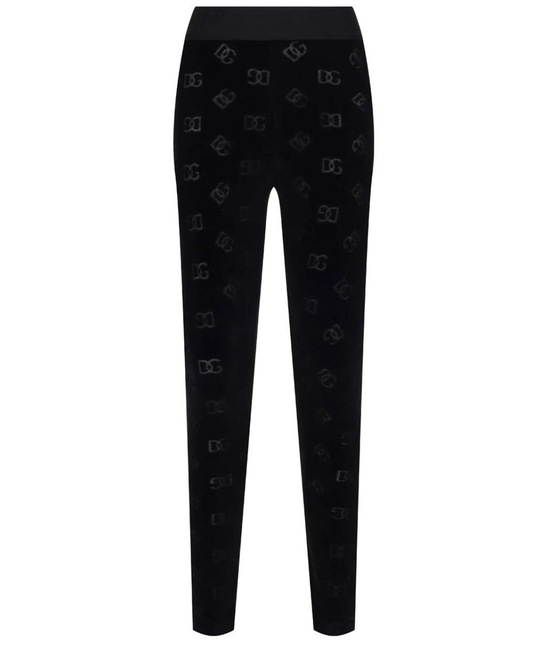 DOLCE&GABBANA Черные хлопковые леггинсы и велосипедки, фото 1
