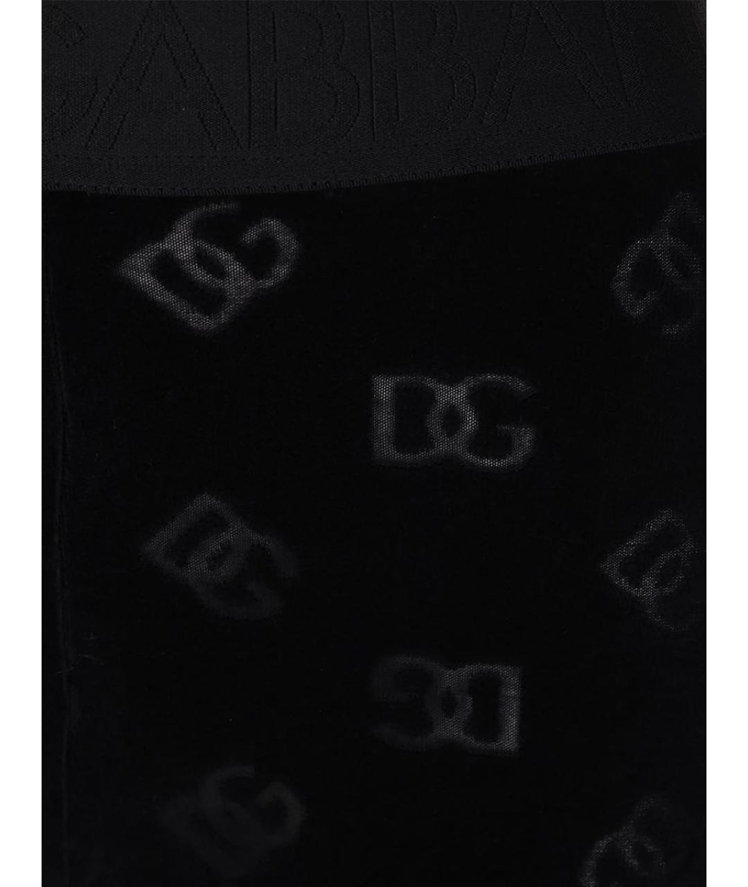 DOLCE&GABBANA Черные хлопковые леггинсы и велосипедки, фото 3