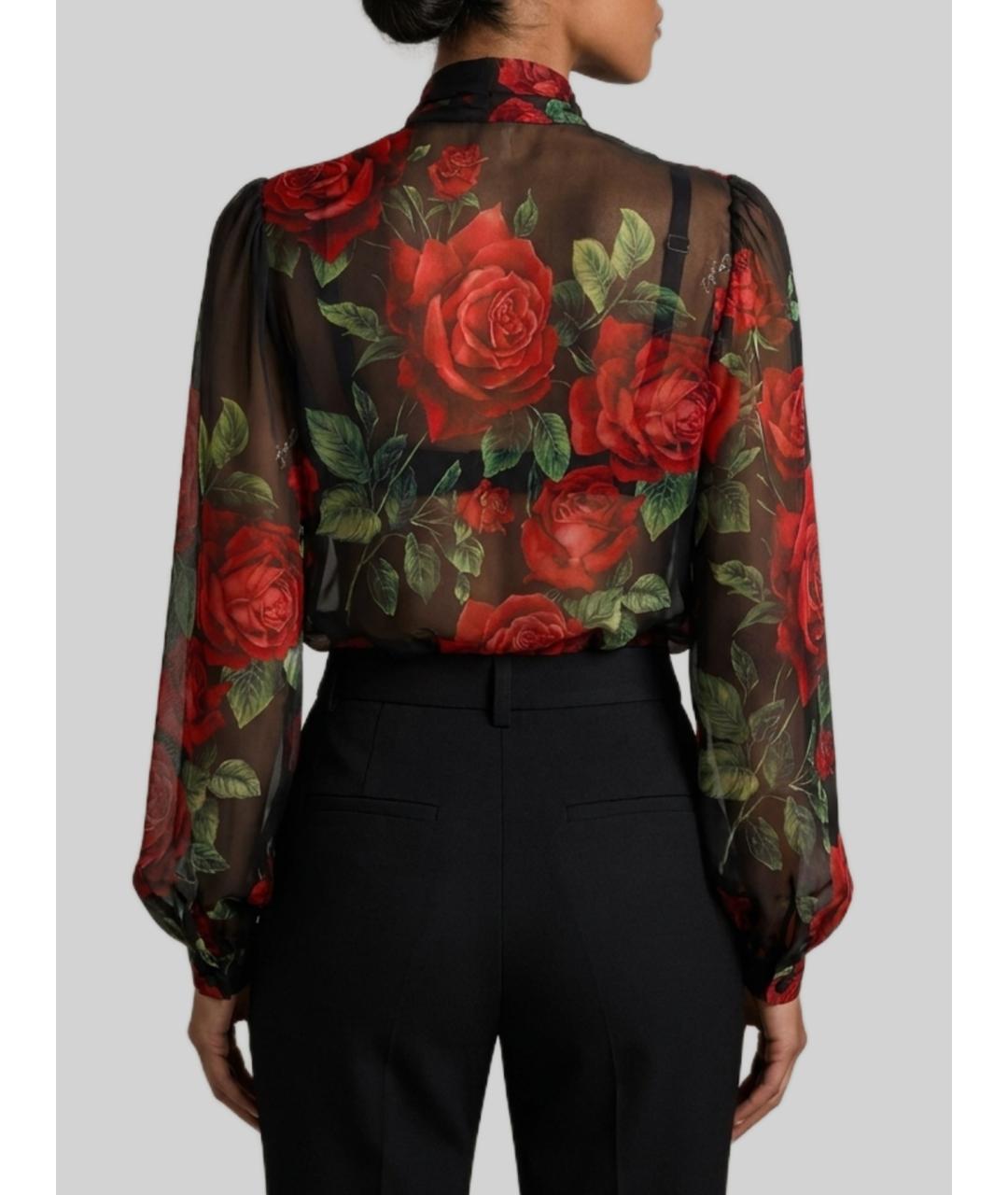 DOLCE&GABBANA Черная шелковая рубашка, фото 2