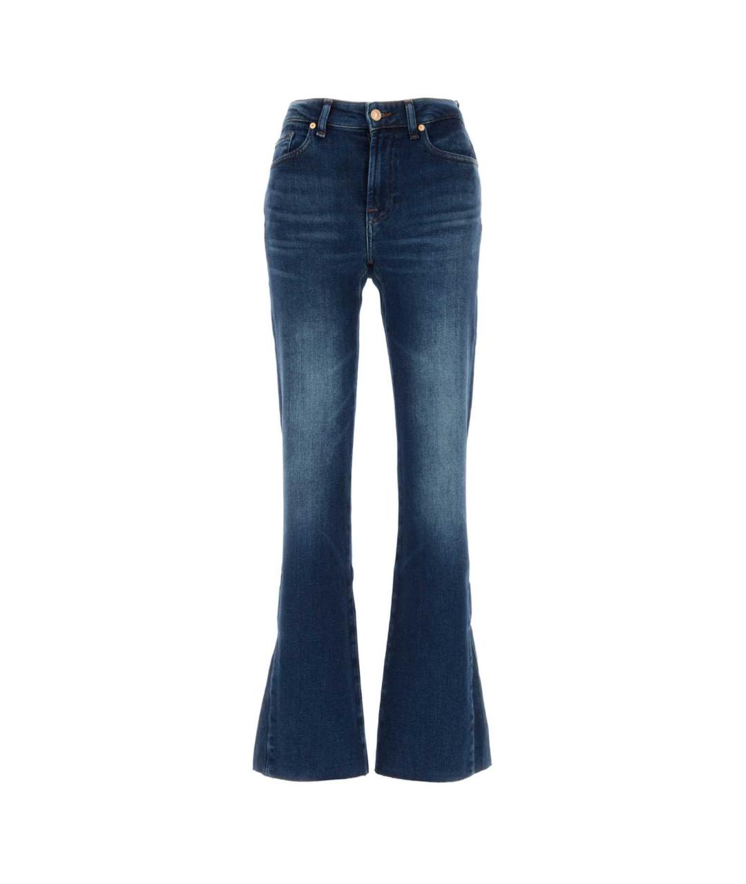 7 FOR ALL MANKIND Синие хлопковые джинсы клеш, фото 1